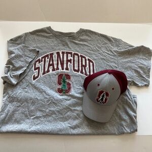 NCAA Stanford University  Vintage Men's T-Shirt Size XX Large & Cap